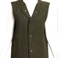 BOTTEGA VENETA- 1980s Green Quilted Vest, Size 10