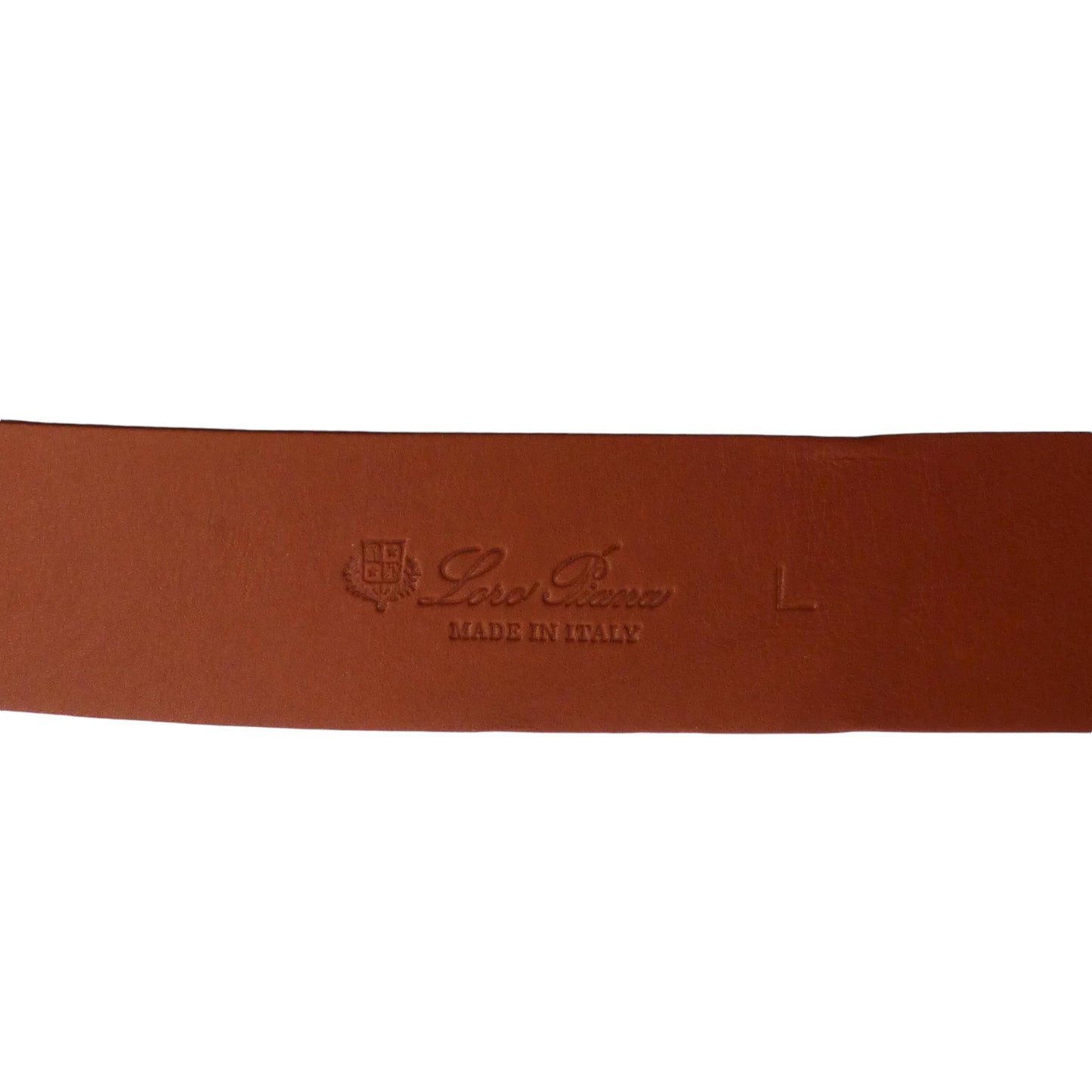 LORO PIANA- Brown Leather Slide Belt