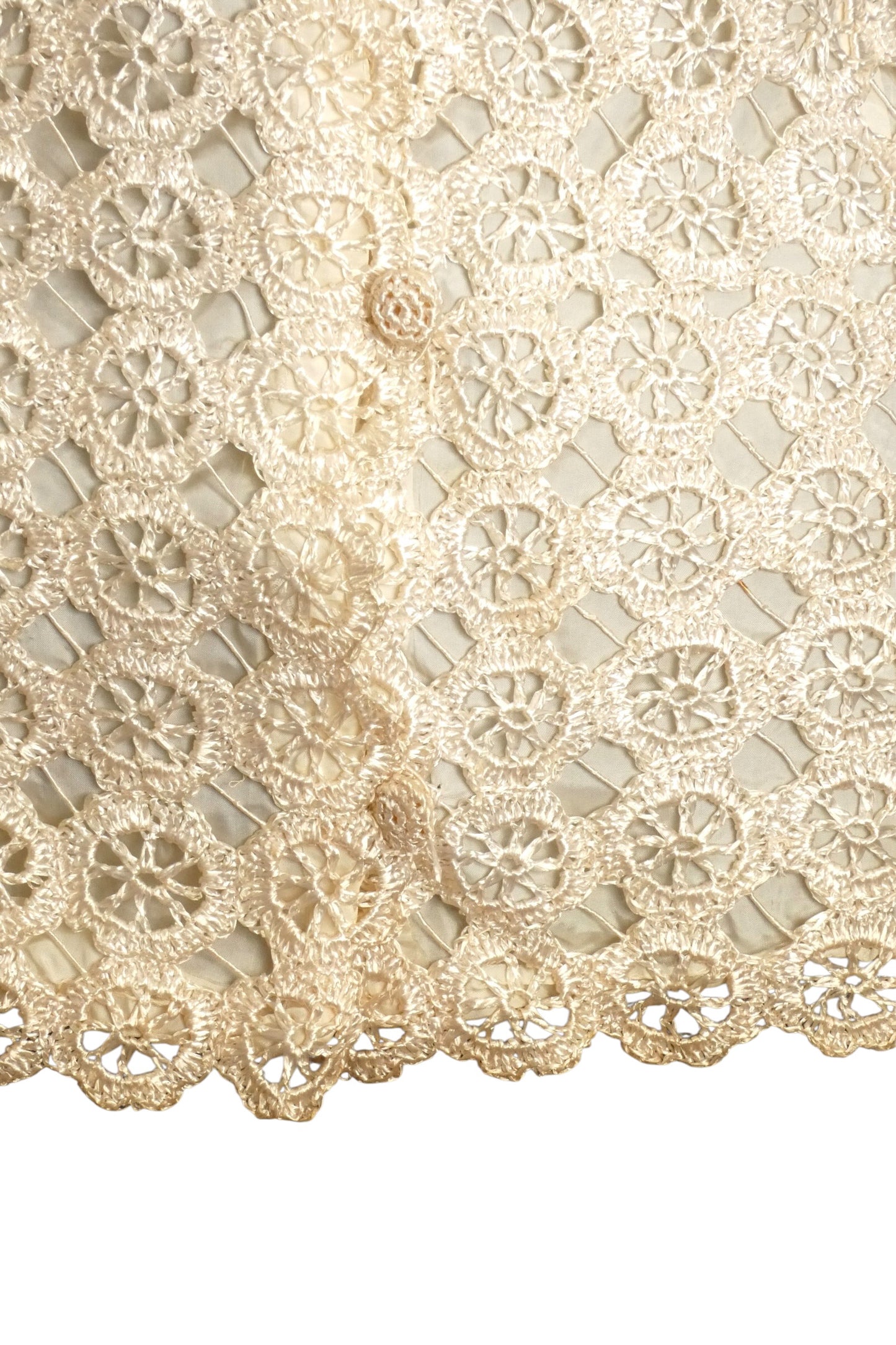 ANNA GIOVANNOZZI - 1960s Ivory Raffia Woven Jacket, Size-2