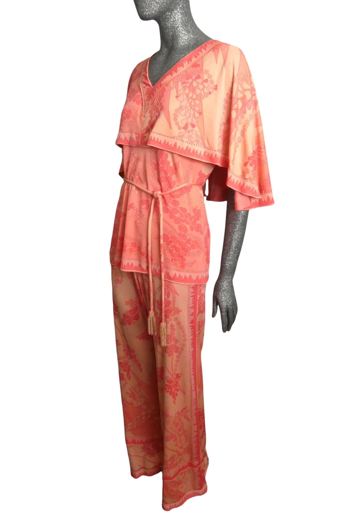 AS IS 1970s Silk Pant Ensemble, Size 6