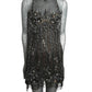 1990s Beaded Mesh Cocktail Dress, Size 6