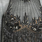1990s Beaded Mesh Cocktail Dress, Size 6