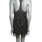 1990s Beaded Mesh Cocktail Dress, Size 6