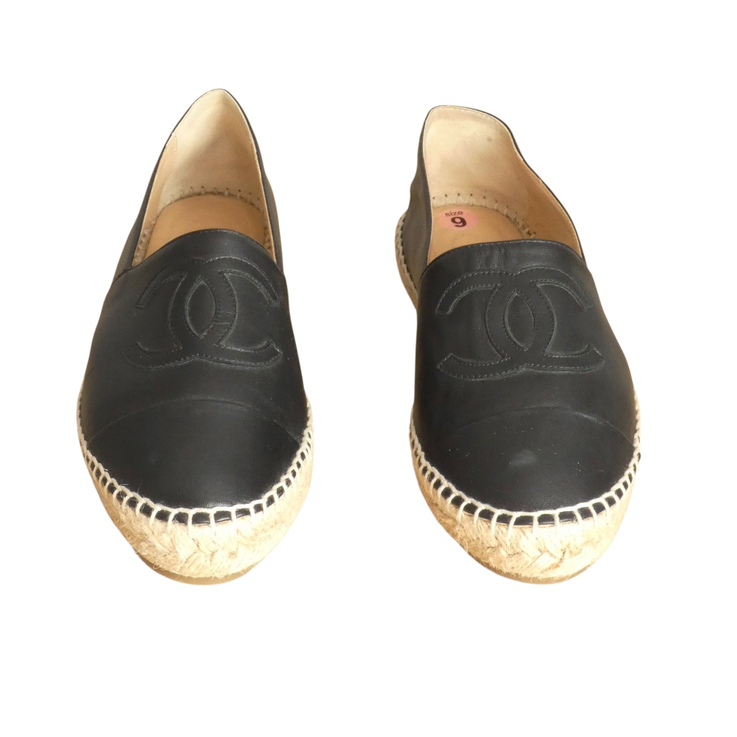 Leather Appliqué Espadrilles, Size-39