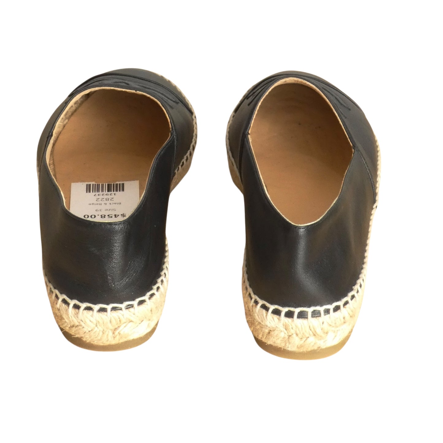 Leather Appliqué Espadrilles, Size-39