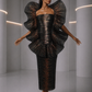 1994 Metallic Plisse Pleat Evening Gown, Size 12