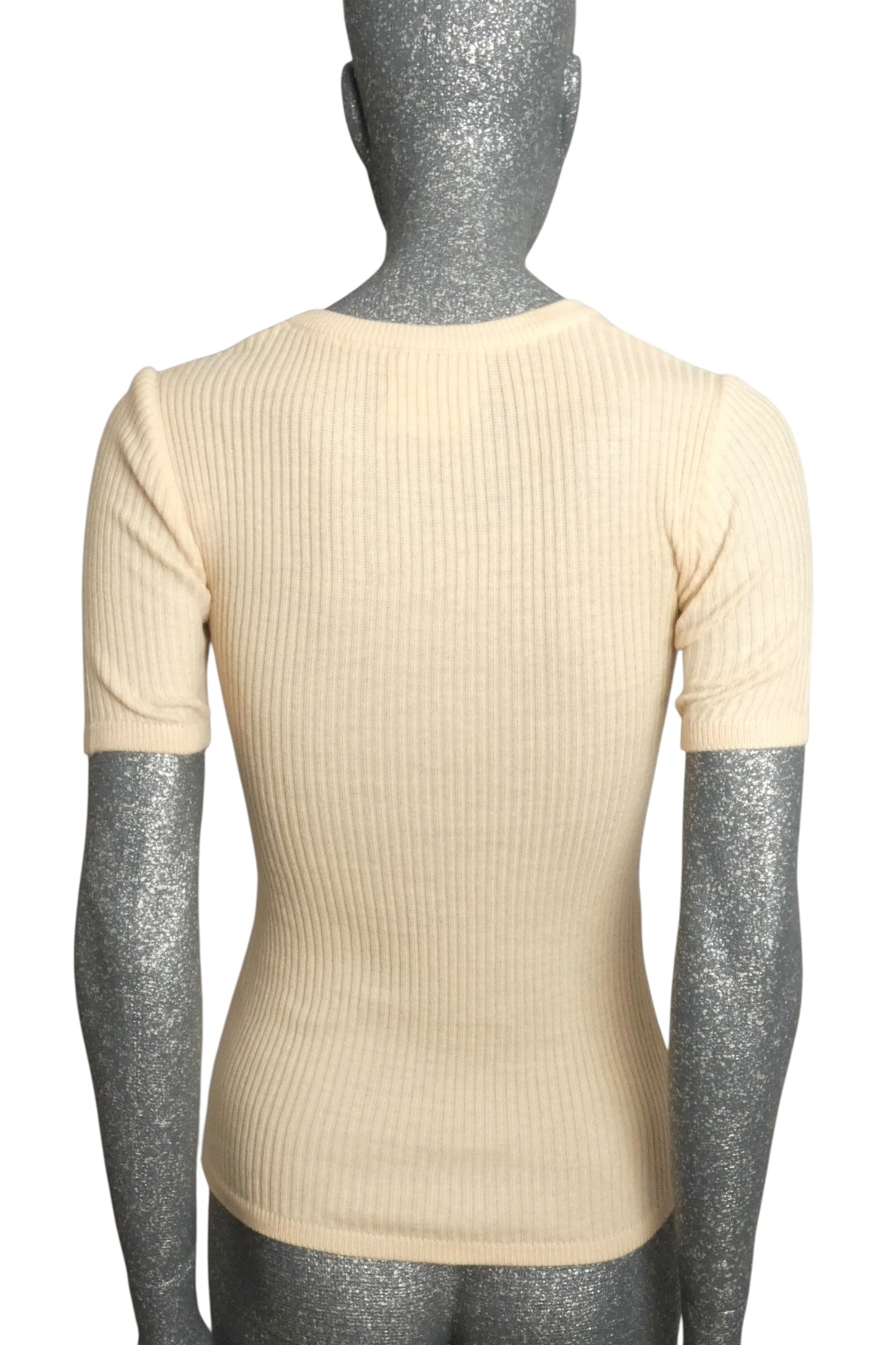 1970s Ribbed Cotton Sweater, Size 2