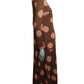 DIANE VON FURSTENBERG - 1970s Brown Knit Maxi Dress & Jacket, Size-6