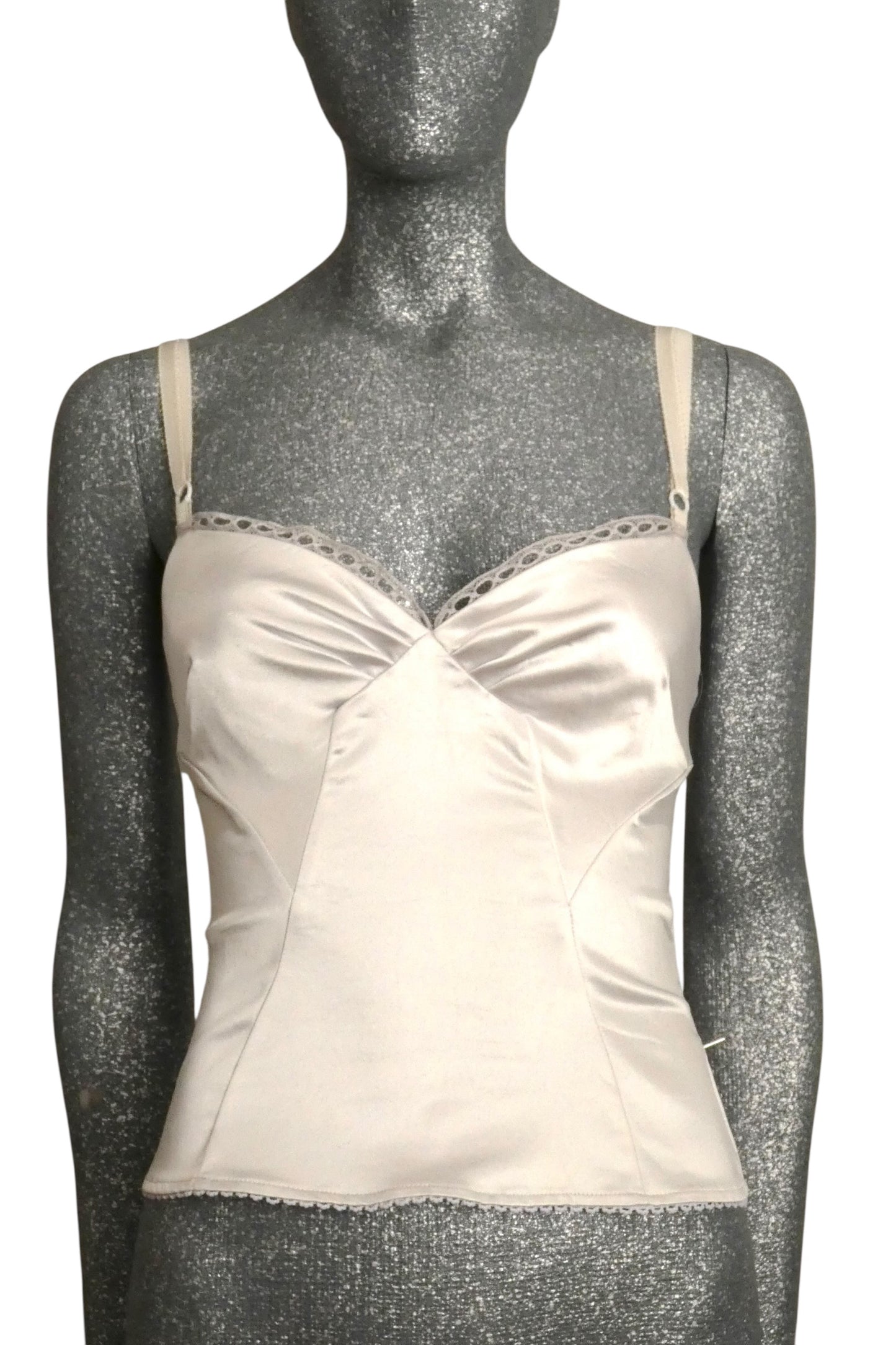 Satin Knit Bustier, Size 6