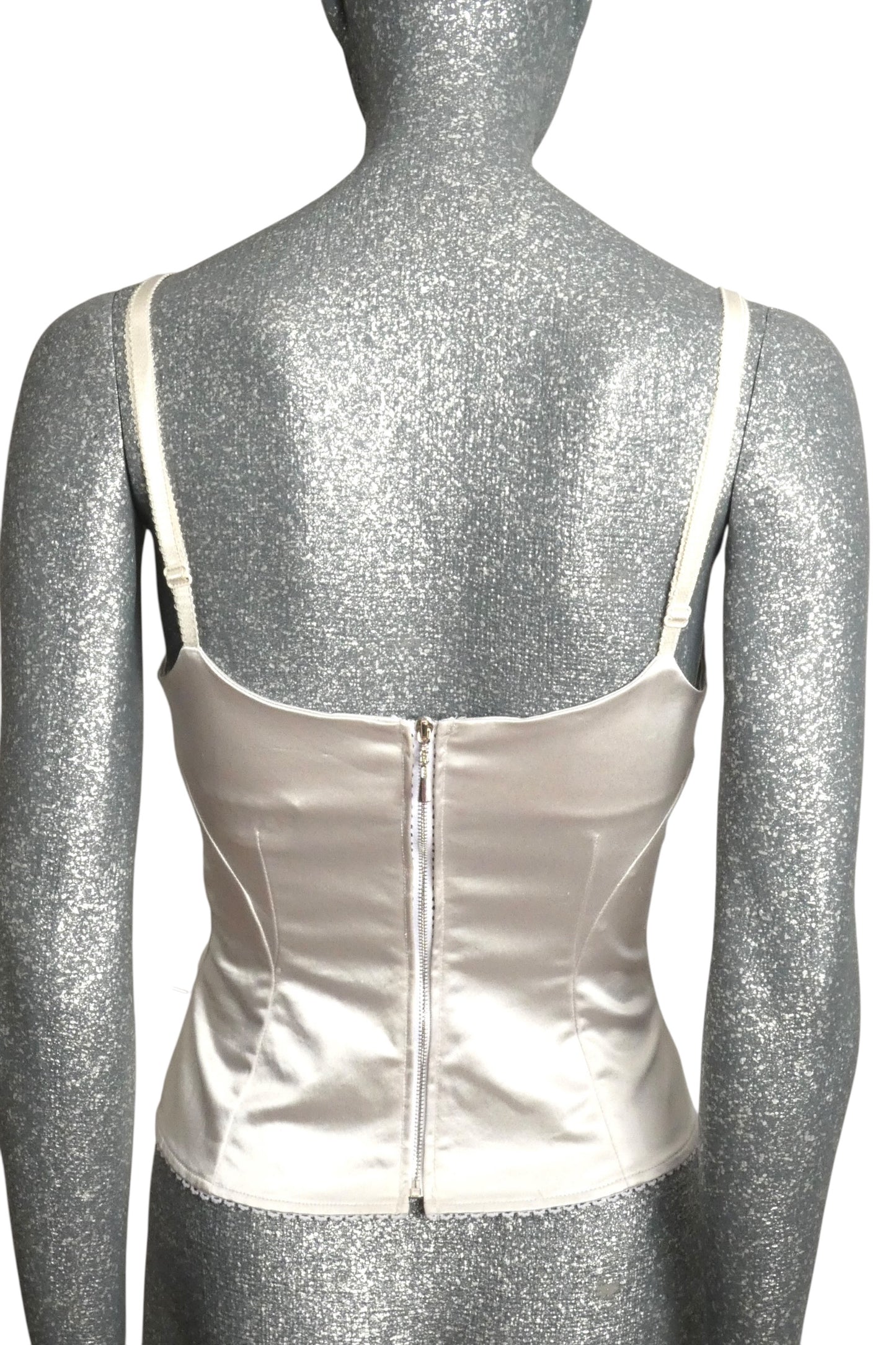 Satin Knit Bustier, Size 6