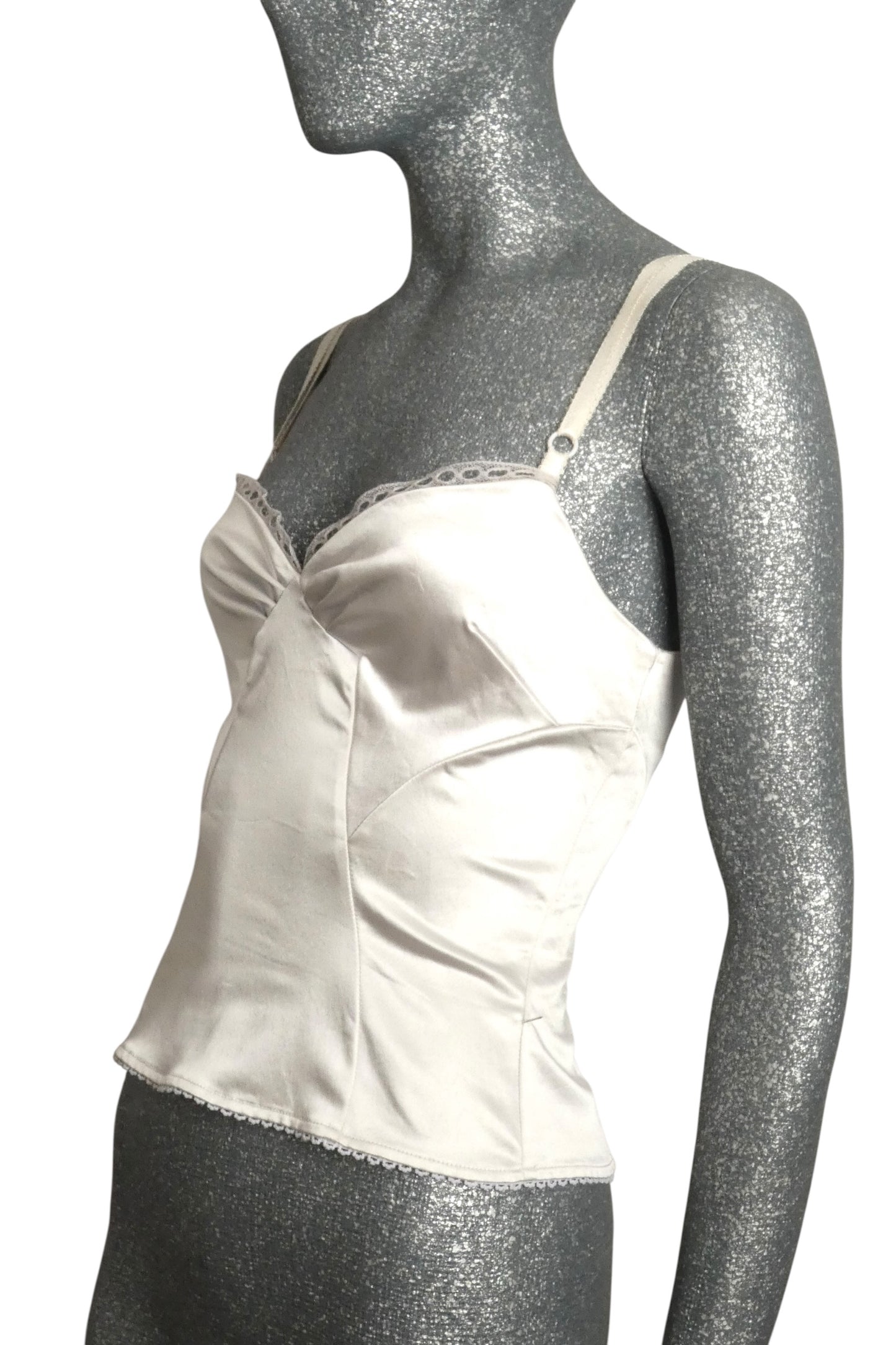 Satin Knit Bustier, Size 6