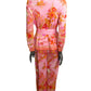 1970s Floral Knit Pant Ensemble, Size-8