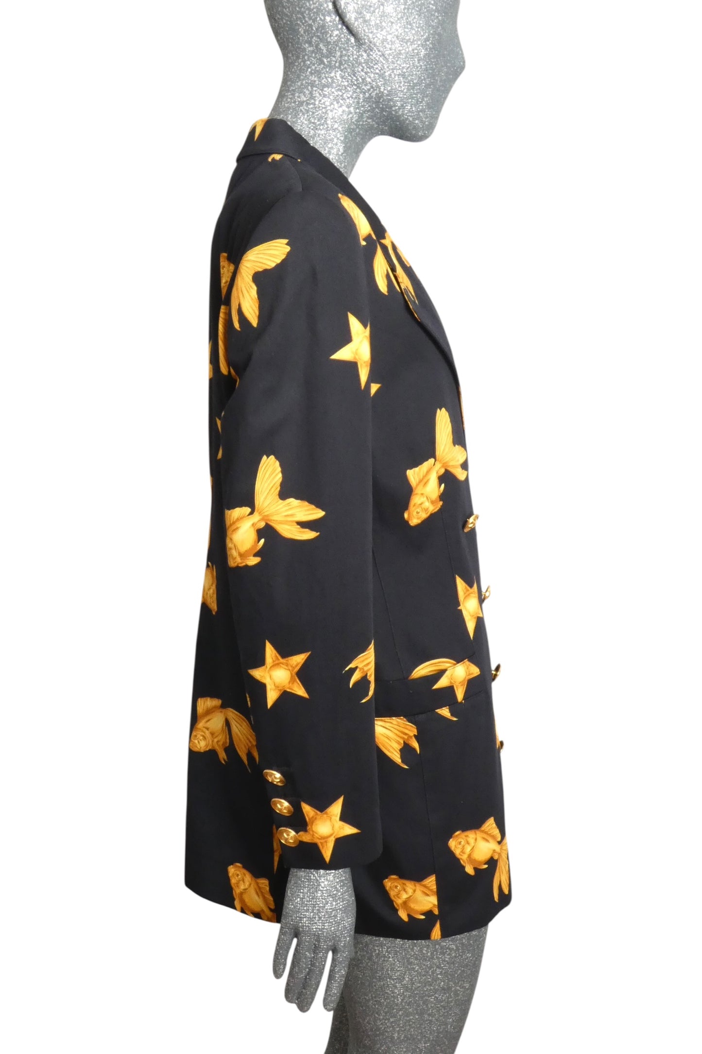 1990s Printed Cotton Blazer, Size 10