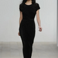 ISSA- NWT 2012 Black Velvet Knit Gown, Size 2
