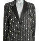 1980s Rhinestone Flannel Blazer, Size 8