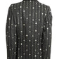 1980s Rhinestone Flannel Blazer, Size 8