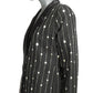 1980s Rhinestone Flannel Blazer, Size 8