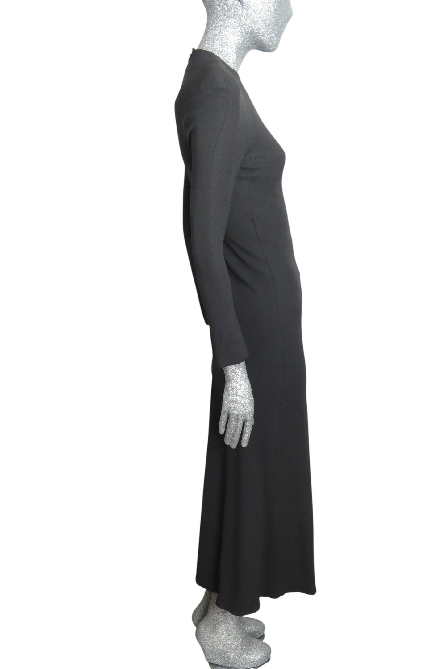 HAIDER ACKERMANN - 2010s Black Knit Evening Dress, Size 4