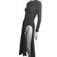HAIDER ACKERMANN - 2010s Black Knit Evening Dress, Size 4