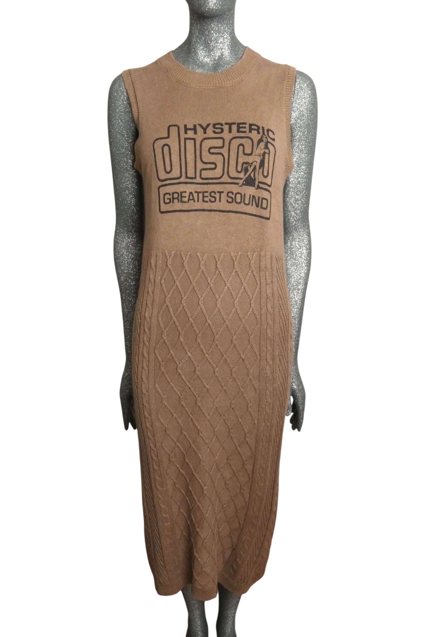 HYSTERIC GLAMOUR - 2000s Y2K Brown Sweater Knit Maxi Dress, One Size