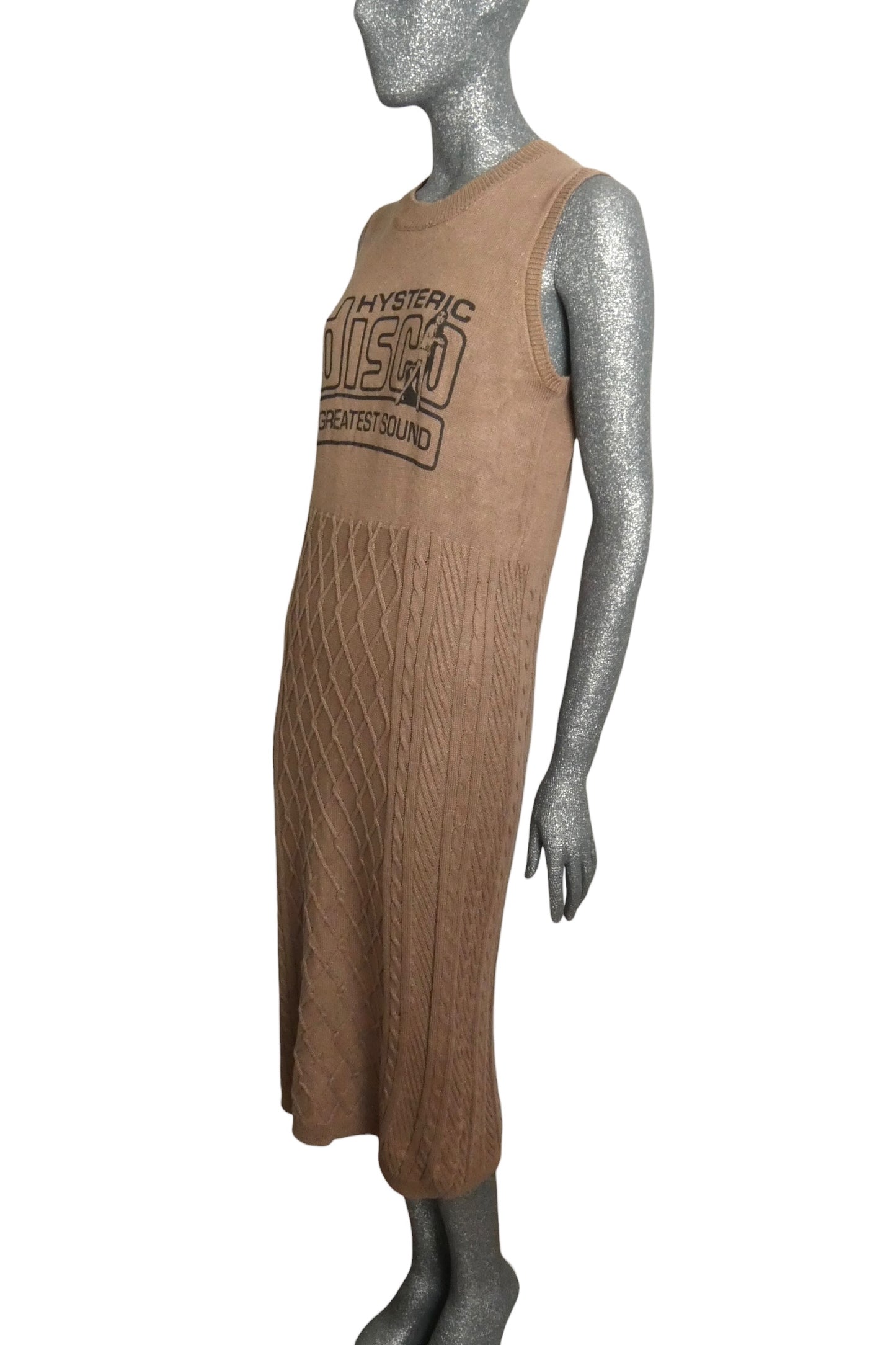 HYSTERIC GLAMOUR - 2000s Y2K Brown Sweater Knit Maxi Dress, One Size