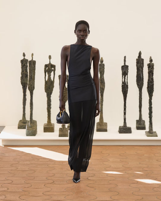 JACQUEMUS- 2024 Navy Panel Banista Dress, Size 10