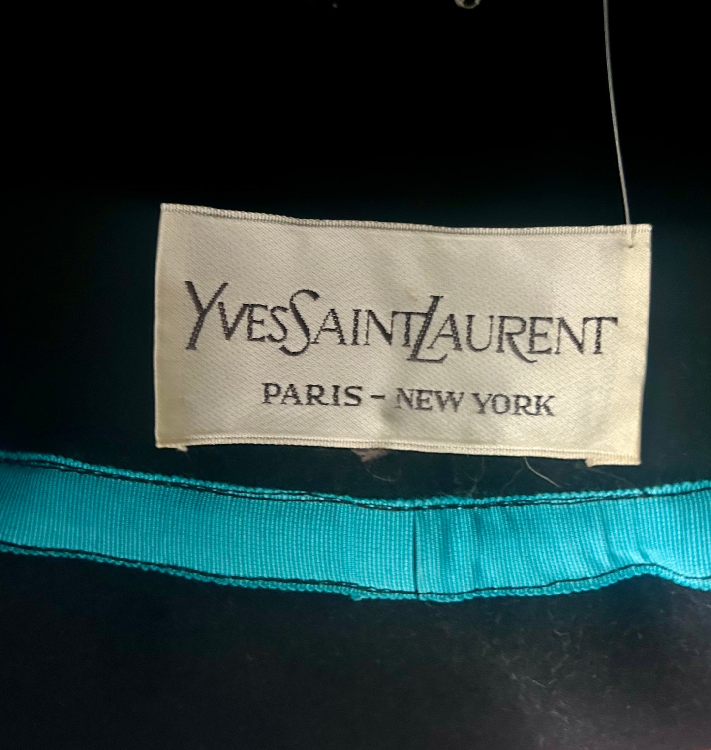 YVES SAINT LAURENT- 1970s Black Wool Felt Hat