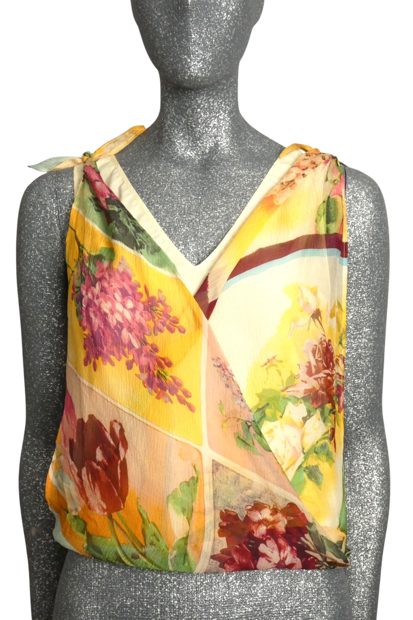 2001 Chiffon Overlay Blouse, Size 2