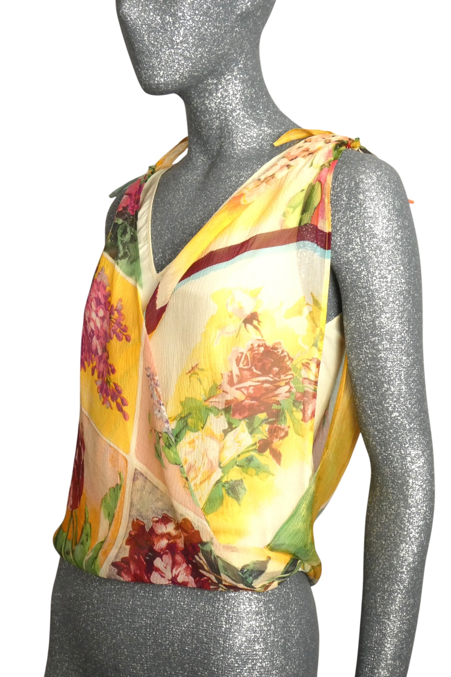 2001 Chiffon Overlay Blouse, Size 2