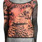 1990s Printed Mesh Blouse, Size Medium
