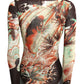 1990s Printed Mesh Blouse, Size Large