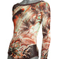 1990s Printed Mesh Blouse, Size Large