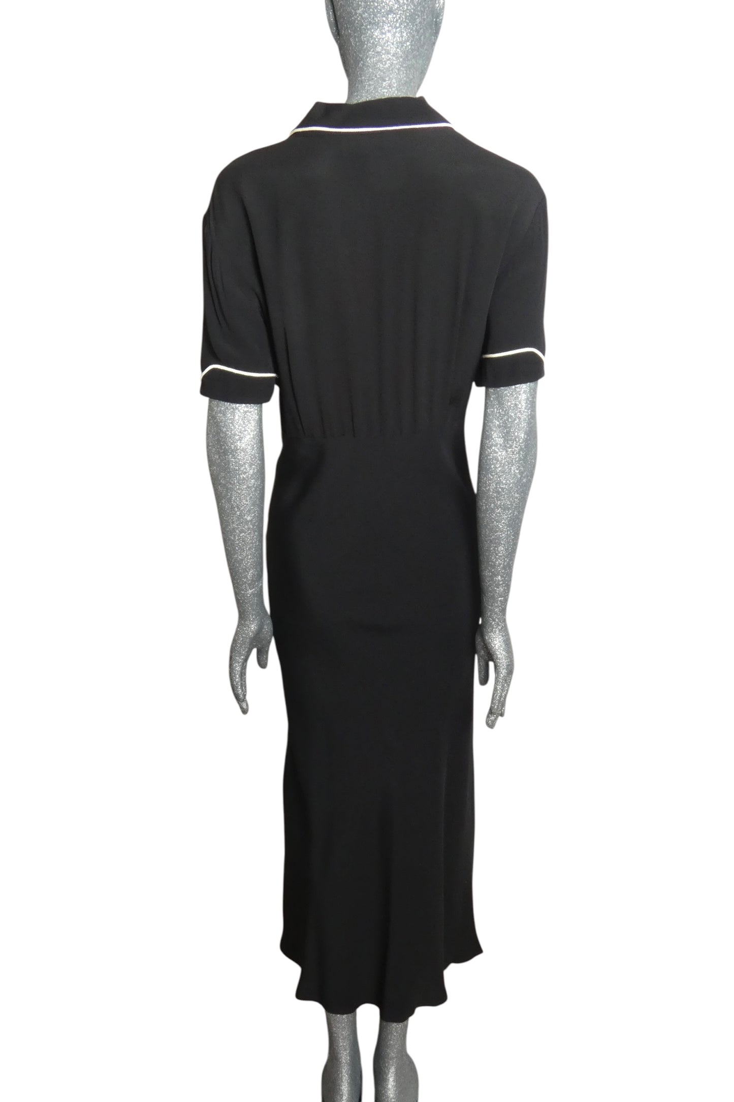 1990s Western Bias Crepe Dress, Size 14