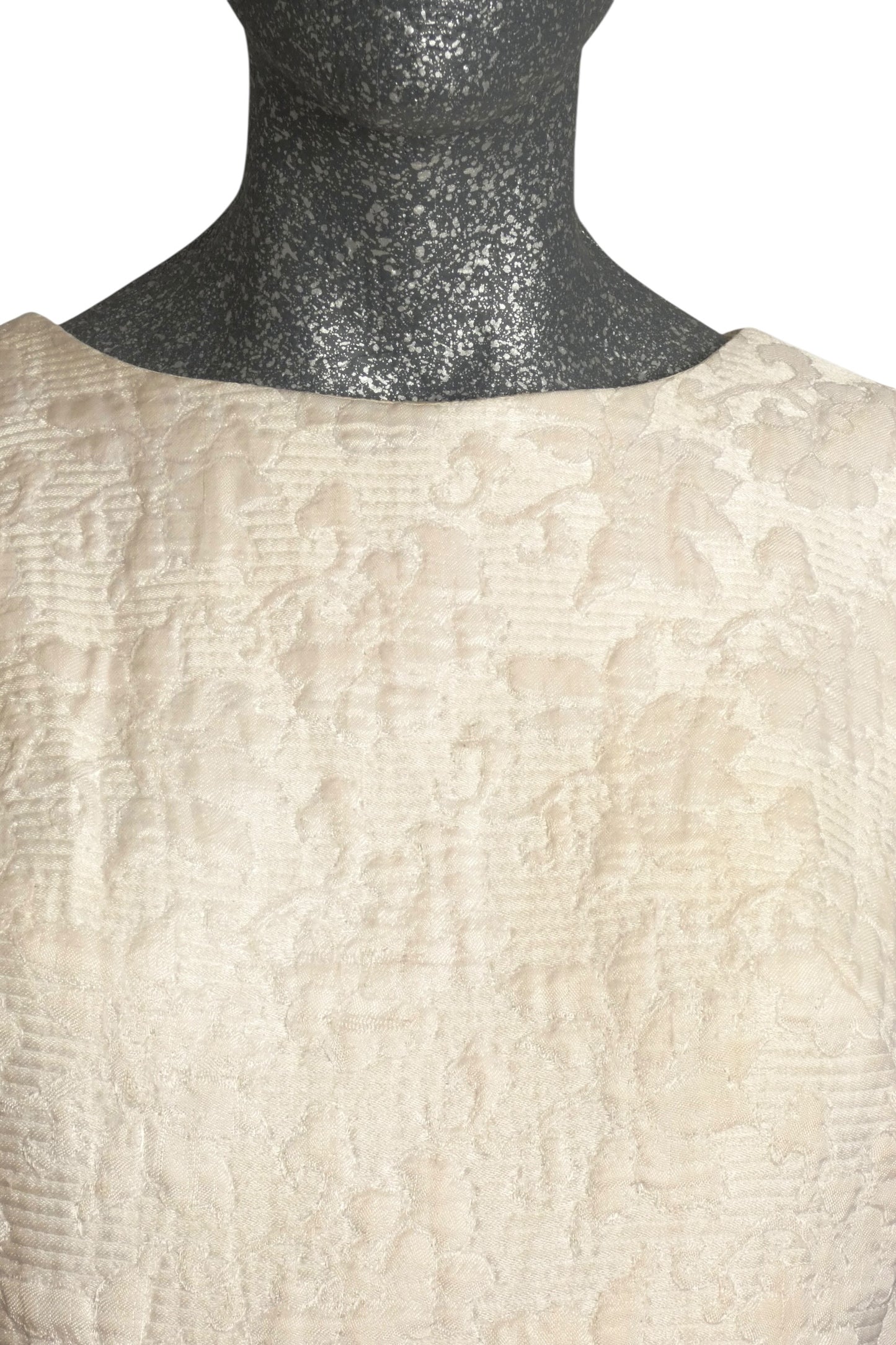 1960s Floral Brocade Dress