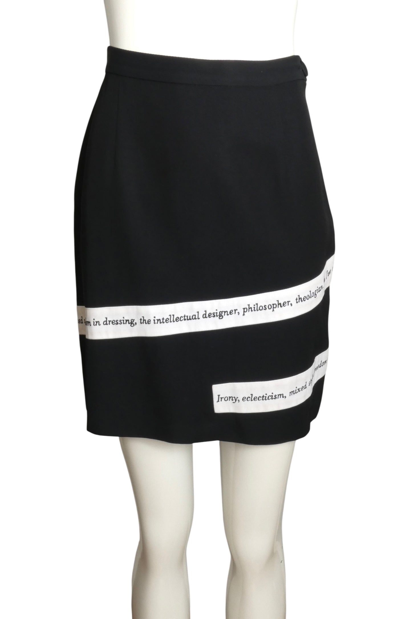 1990s Wool Applique Skirt, Size 6