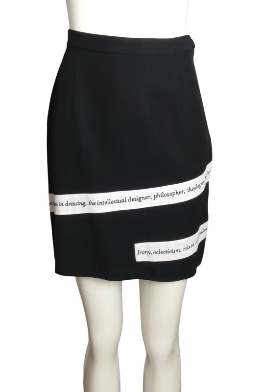 MOSCHINO CHEAP & CHIC - 1990s Wool Applique Skirt, Size 6