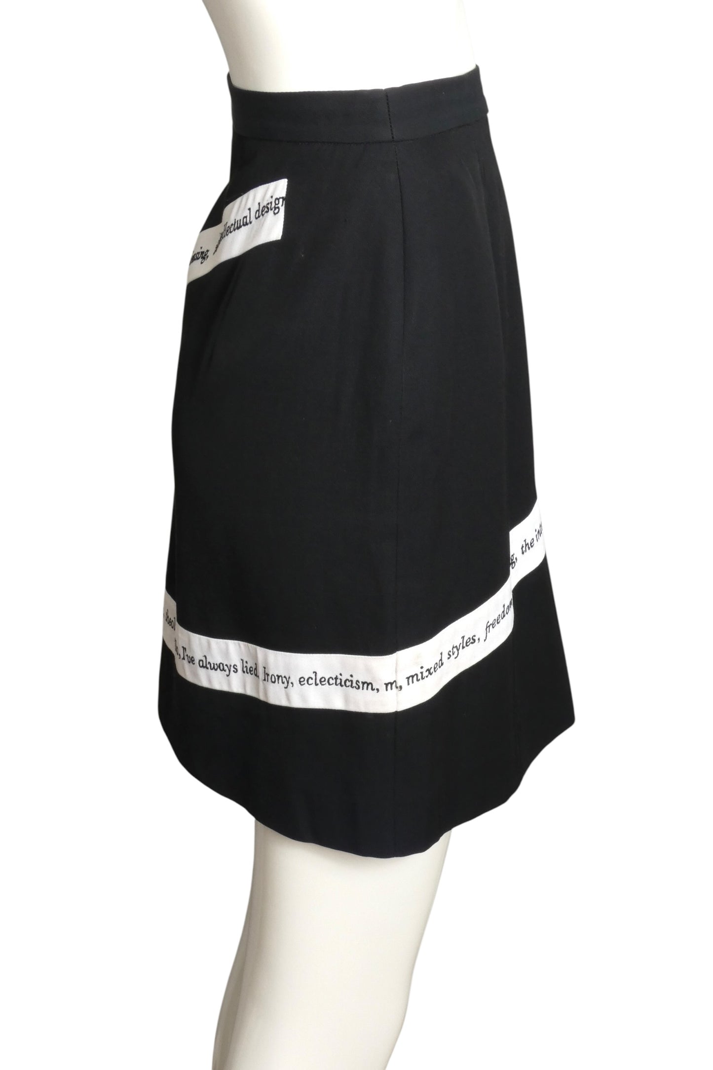 1990s Wool Applique Skirt, Size 6
