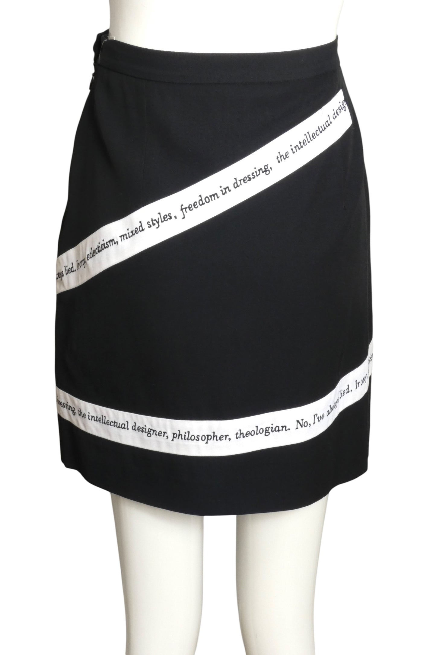 1990s Wool Applique Skirt, Size 6