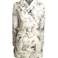 Graphic Print Coat, Size 8
