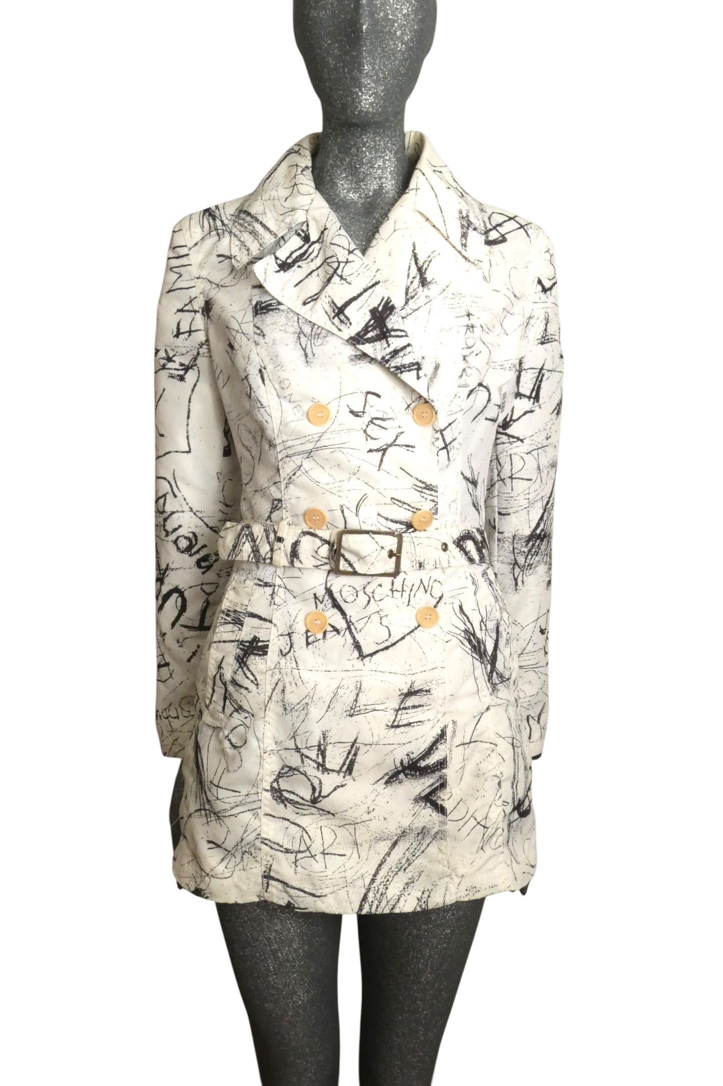 Graphic Print Coat, Size 8