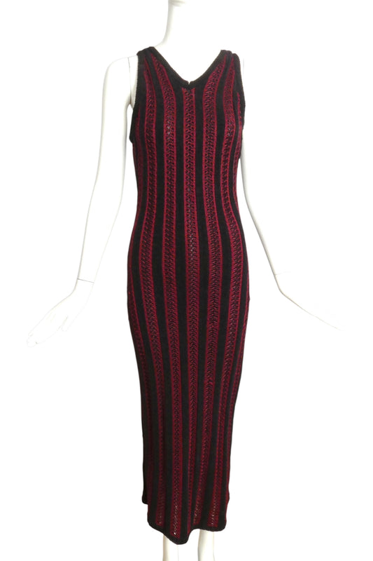 GIANNI VERSACE- 1990s Chenille Knitted Evening Dress, Size-8