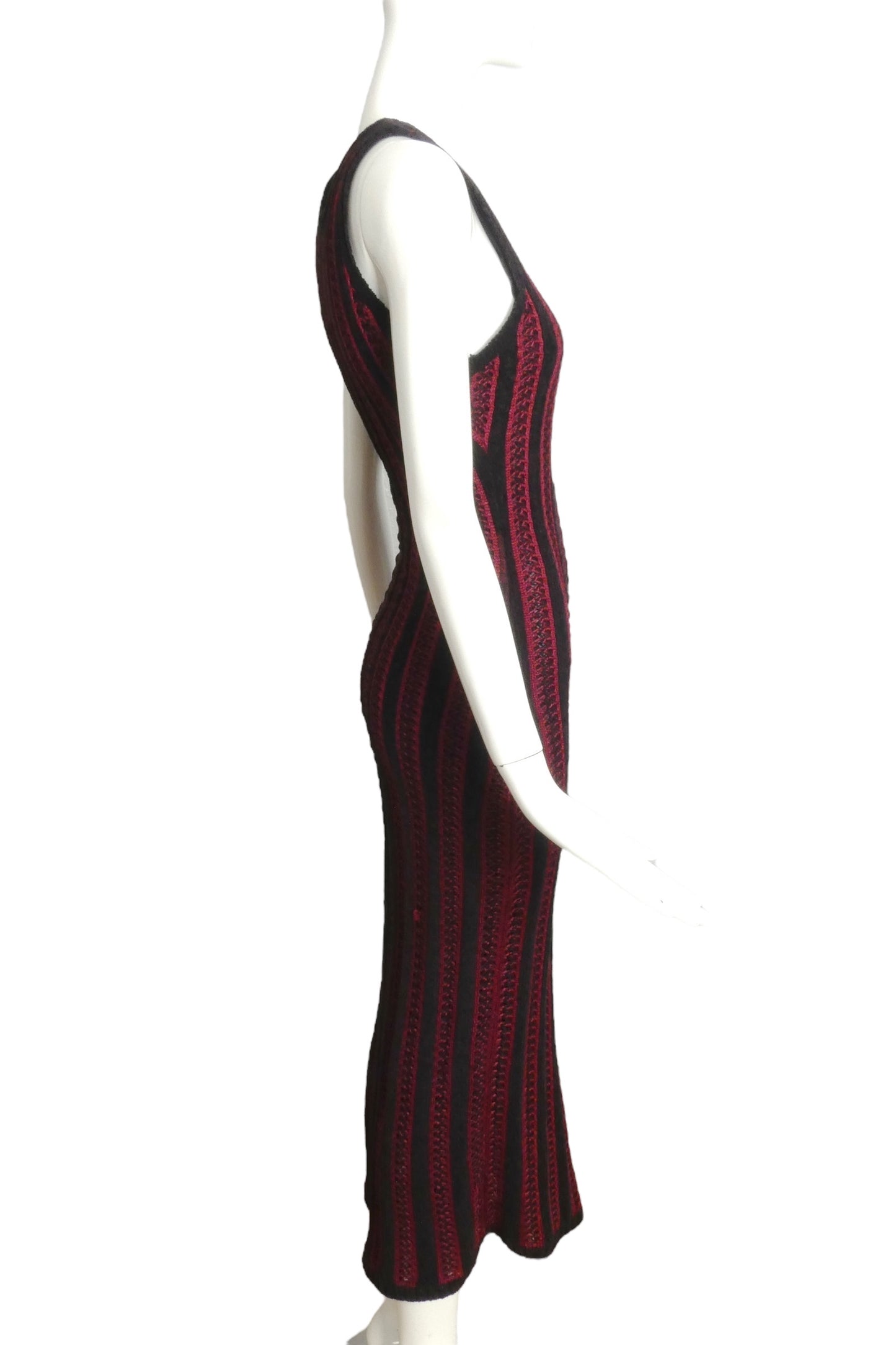GIANNI VERSACE- 1990s Chenille Knitted Evening Dress, Size-8