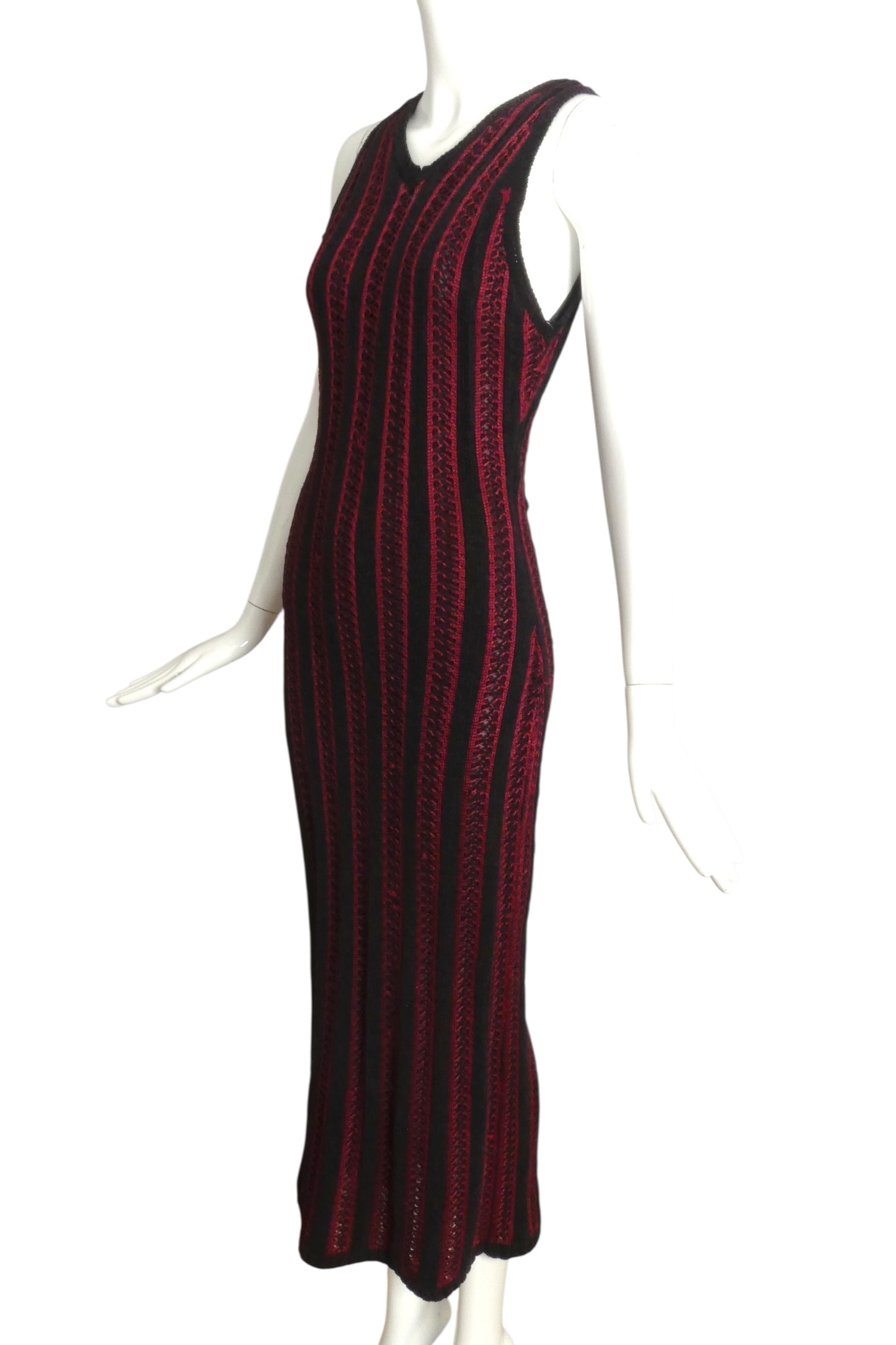 GIANNI VERSACE- 1990s Chenille Knitted Evening Dress, Size-8
