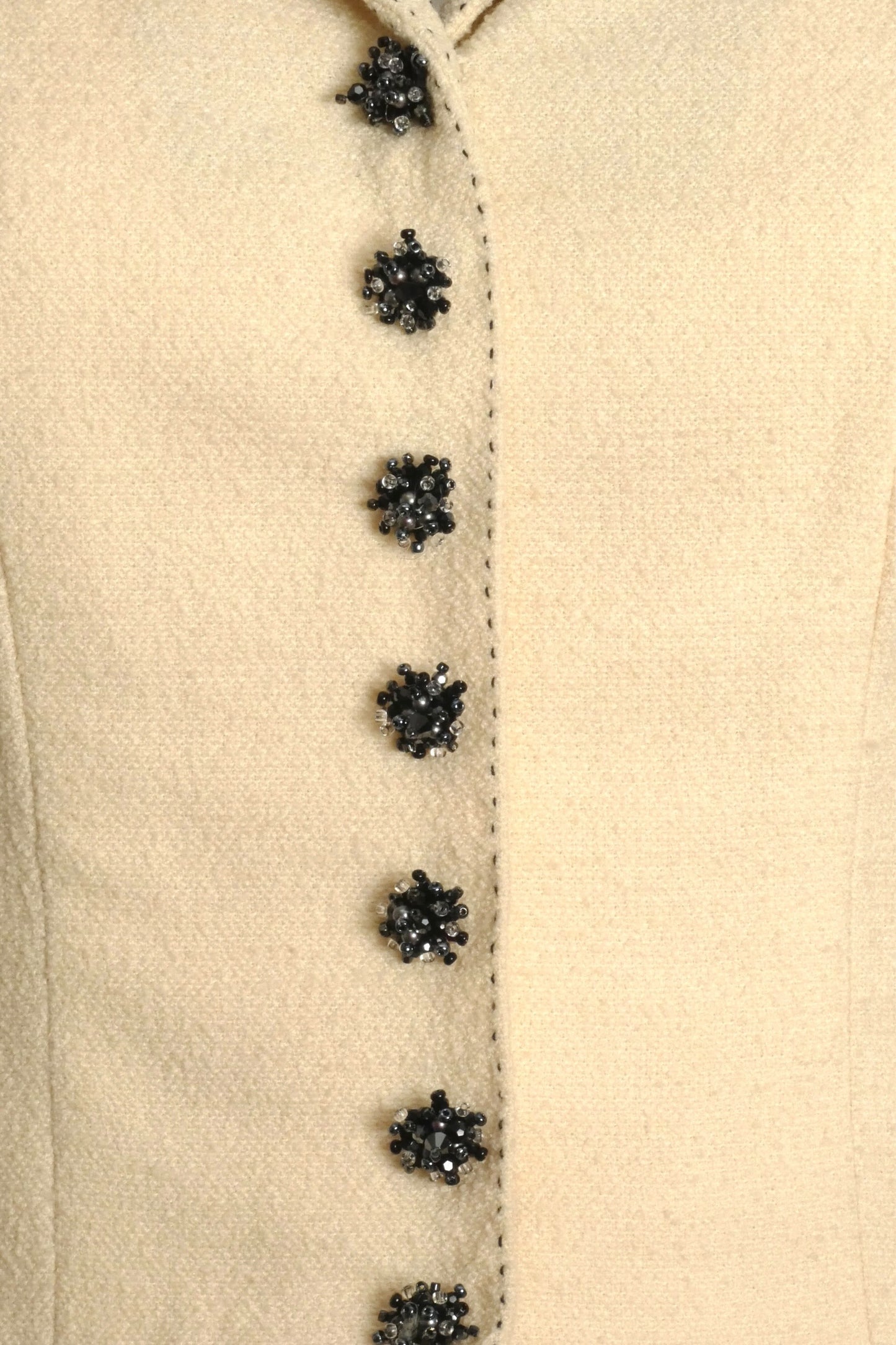 2003 Numbered Haute Couture Boucle & Velvet Blazer, Size 4