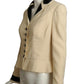 2003 Numbered Haute Couture Boucle & Velvet Blazer, Size 4