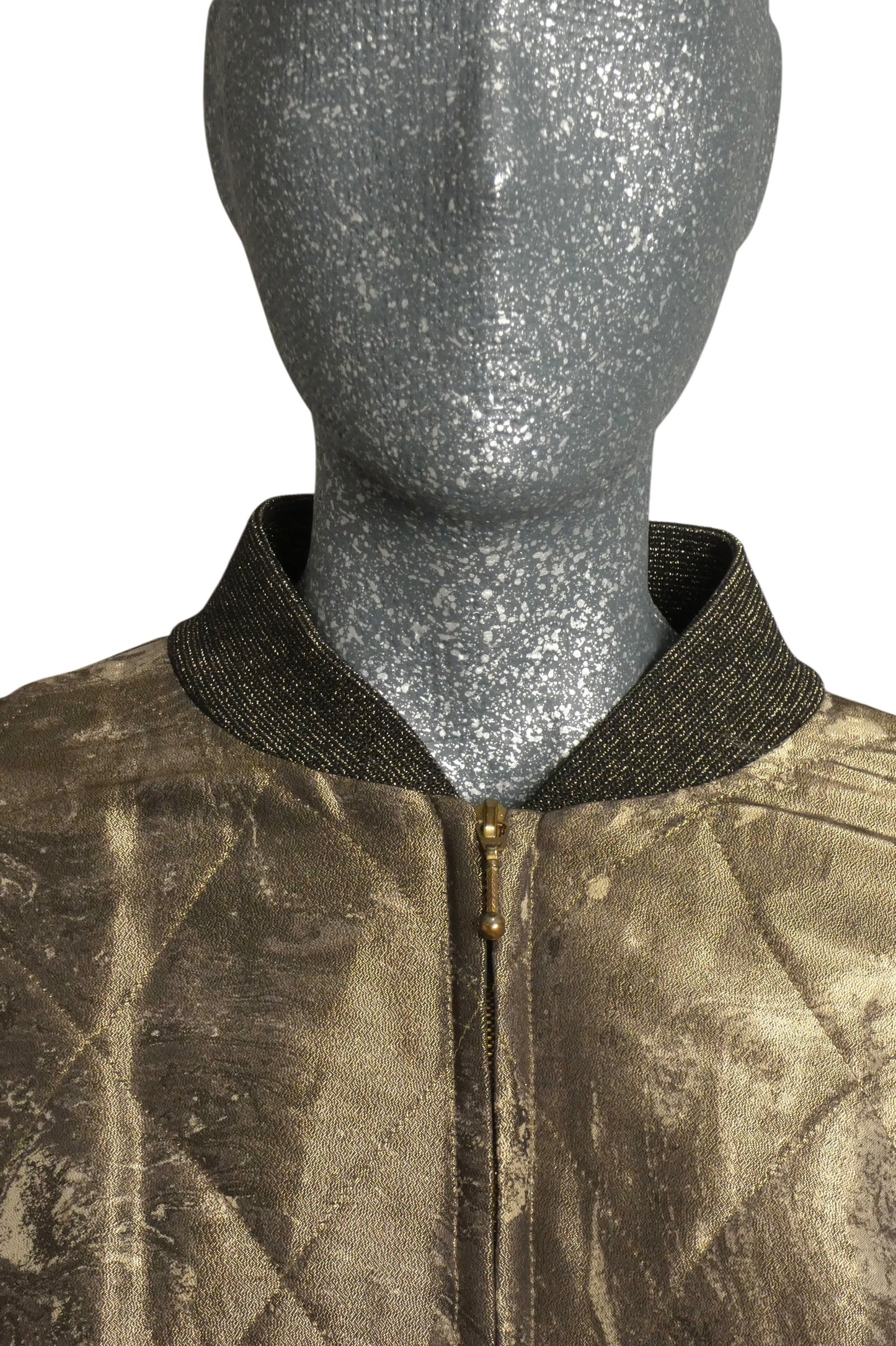 ESCADA - 1980s Wool & Silk Quilted Bomber Jacket, Size-10