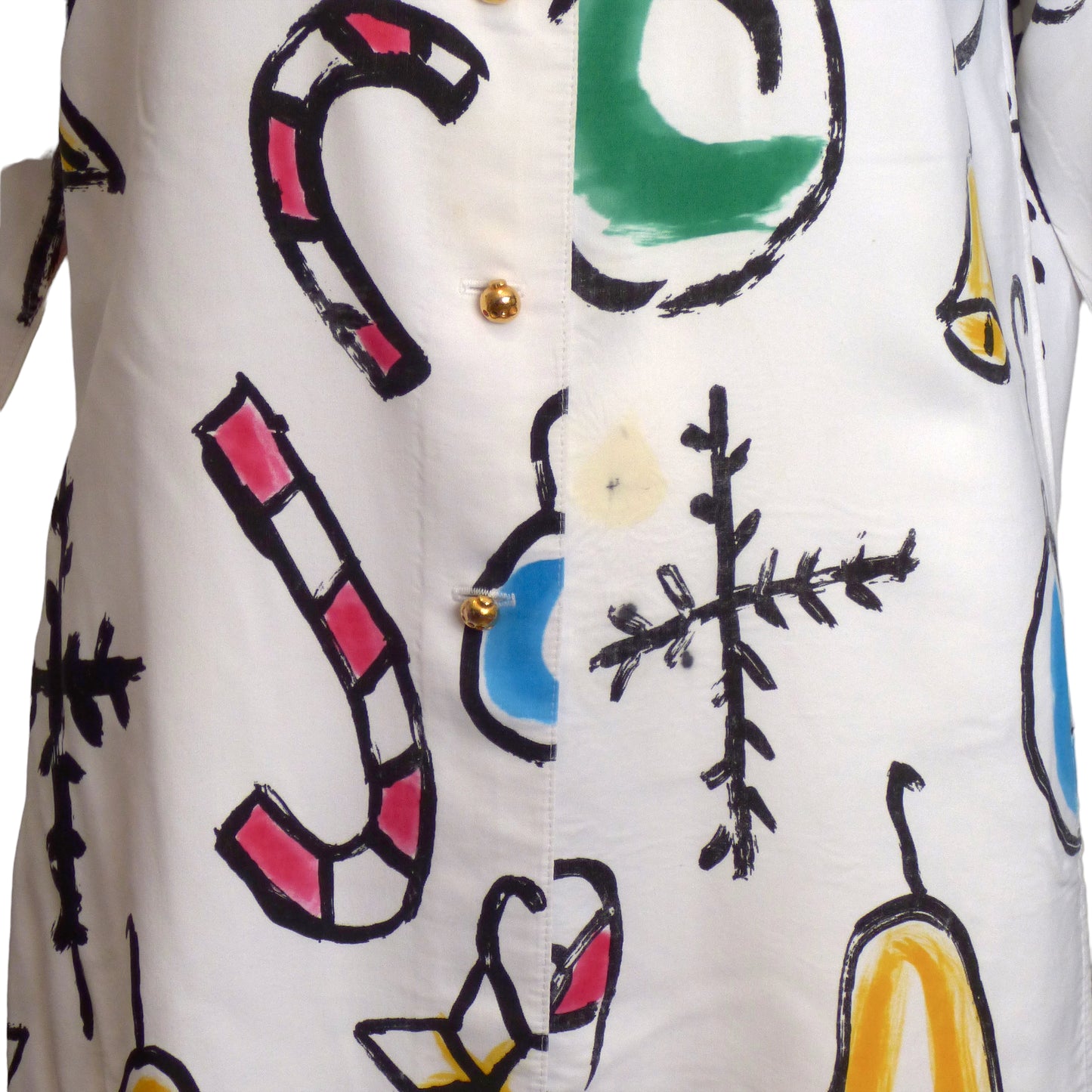 TODD OLDHAM- 1990s AS IS Oversize Christmas Blouse, Size 10