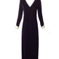 HELEN ROSE- 1960s Black Velvet Beaded Gown, Size 6