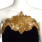 CHANEL- 1985 Black & Gold Beaded Velvet Gown, Size 10