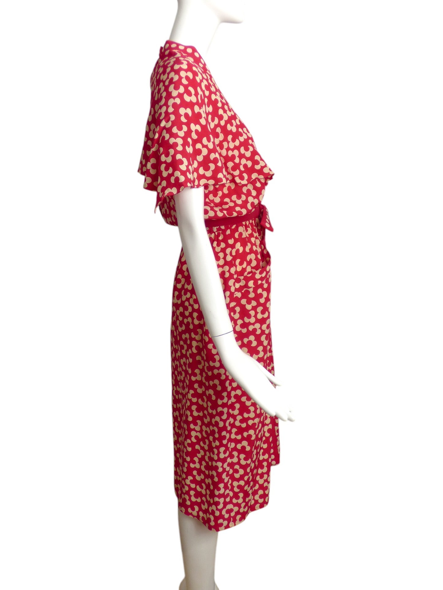 CHLOE- 1984 Floral Wrap Style Dress, Size 6